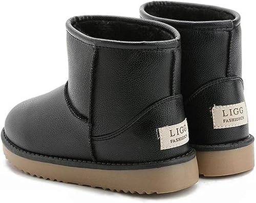 Amazon ラブビューティー レディース 秋冬 あったか 4色選択可 ムートンブーツ Pu 靴 レディース カジュアル クラシック ミニ ブーツ スノーブーツ ショートブーツ インヒール フェイクムートンブーツ ブラック 25 シューズ バッグ