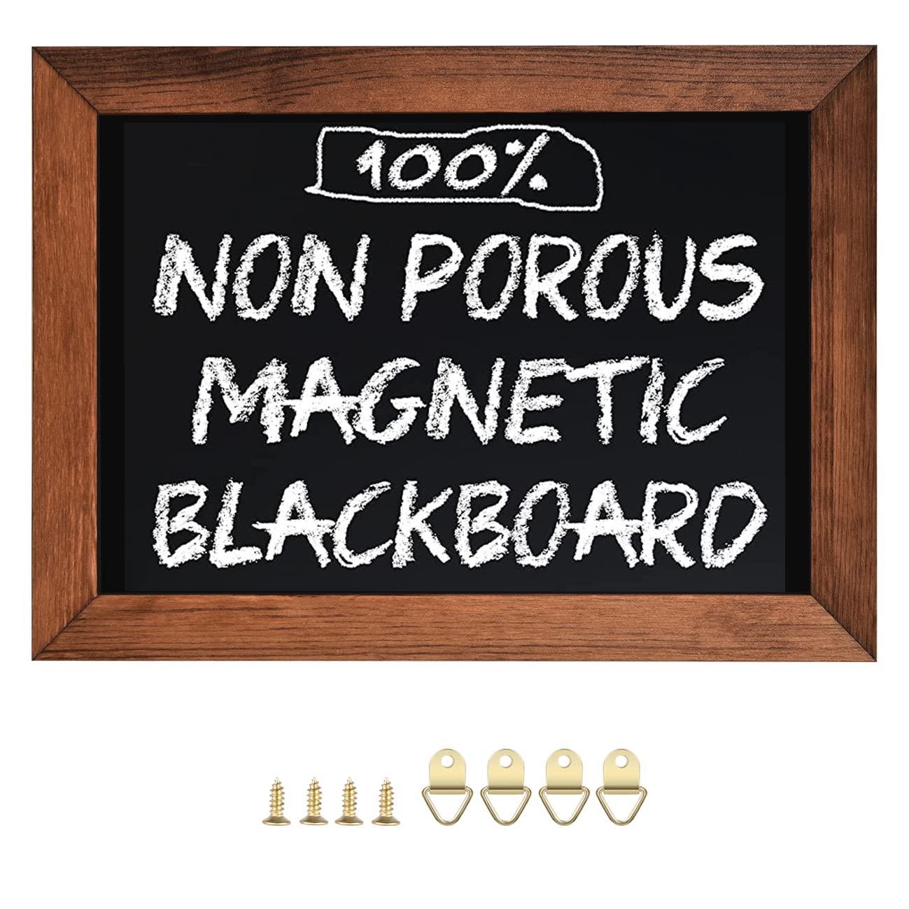 Umtiti Blackboard Magnetic Board, 10 x 14 Inches (26 cm x 36 cm), Pine Wood Framed Rustic Vintage Decor. Chalkboard for Wedding, Kitchen, Bar, Restaurant, Menu for Home (HB-BN-2636) DE