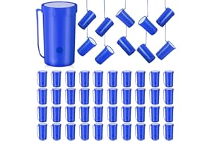Jenaai 50 Pcs Mini Air Horn 3 Inch Noisemakers for Sporting Events Fun Stadium Loud Noise Maker Blow Horn Noise Whistle with Lanyard for Birthday Party Celebrations Goodie Bag(Blue)
