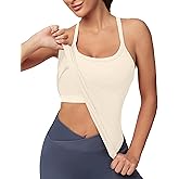 MathCat Workout Tank Tops for Women with Built in Bra, Sleeveless Gym Tops Seamless Racerback Athletic Yoga Shirts