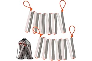 FMTYAOIU 2Pack Elastic Krossband Crossbar, 9.9Ft High Jump Bungee Cord, High Jump Training Equipment, Foldable Gymnastics Bar, Field Track Jumping Crossbars Accessories for Pole Vault Training