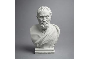 otdlle Renaissance Master Artists Leonardo da Vinci Michelangelo Raphael Bust Head Sculpture Statue Decoration Collectible Fi