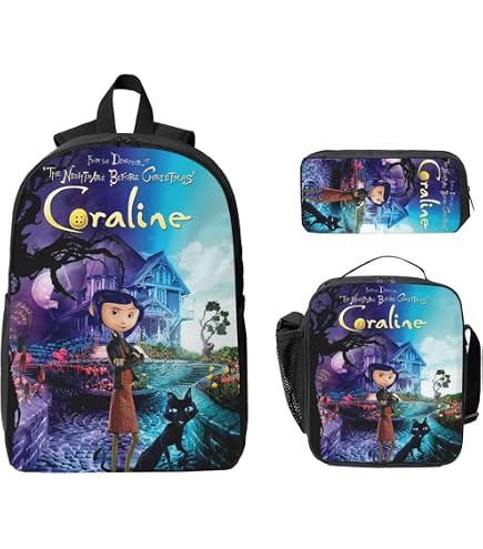 Amazon.com | Loungefly Coraline Icons Mini Backpack BLACK NONE