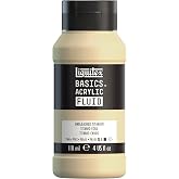Liquitex BASICS Acrylic Fluid Paint, 4-oz Bottle, Unbleached Titanium | Super Versatile, Fine Art Pigments; Fluid Consistency, Vibrant satin colors, Permanent, Lightfast, Water-Resistant Finish