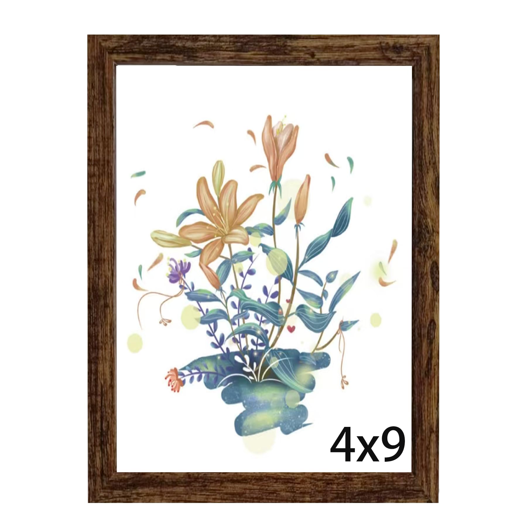 Photo 1 of BESCRCL 4x9 Picture Frame, Photo Frame for Wall Mounting or Tabletop Display, Brown