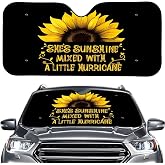WUYOJUXA She's Sunshine Sunflower Windshield Sun Shade Folding Auto Sunshade Sunflower Car Interior Accessories for Car Truck SUV Block UV Sun Shade Protector