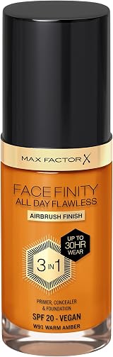 Max Factor Facefinity 3-in-1 Matte Foundation SPF 20 Warm Amber 30 ml