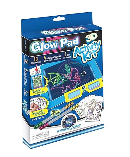 Mindscope Neon Animator Glow Pad 3D Activity Kit