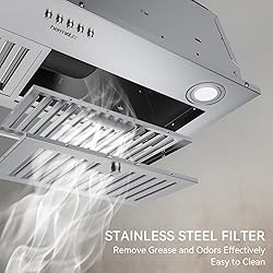 Hermitlux 30 inch Built-in/Insert Range Hood, 600