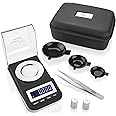 Smart Weigh 50g x 0.001 Grams, Premium High Precision Digital Milligram Scale, Includes Tweezers, Calibration Weights,Three Weighing Pans and Case