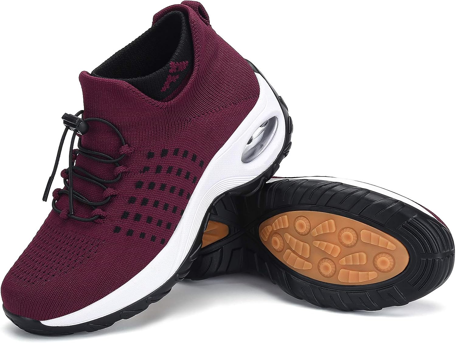 Women Walking Shoes Sock Sneakers Slip on Mesh Air Cushion Comfortabl 