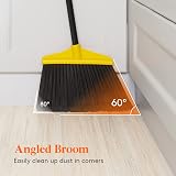 Lifewit Heavy Duty Broom with 53in Stainless Steel Handle 13in Head Yellow view 4