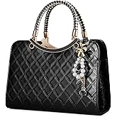 TIBES Shiny Patent Leather Women Purses Satchel Handbags Ladies Fashion Top Handle Handbags Crossbody Shoulder Bags