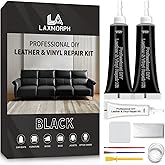 Black Leather Repair Kit for Furniture, Leather Vinyl Repair Kit for Car Interior,Couch, Jacket, and Purse - Fixes Tears, Burn Holes, and Scratches, Restores Any Material, Bonded, Pleather, Genuine