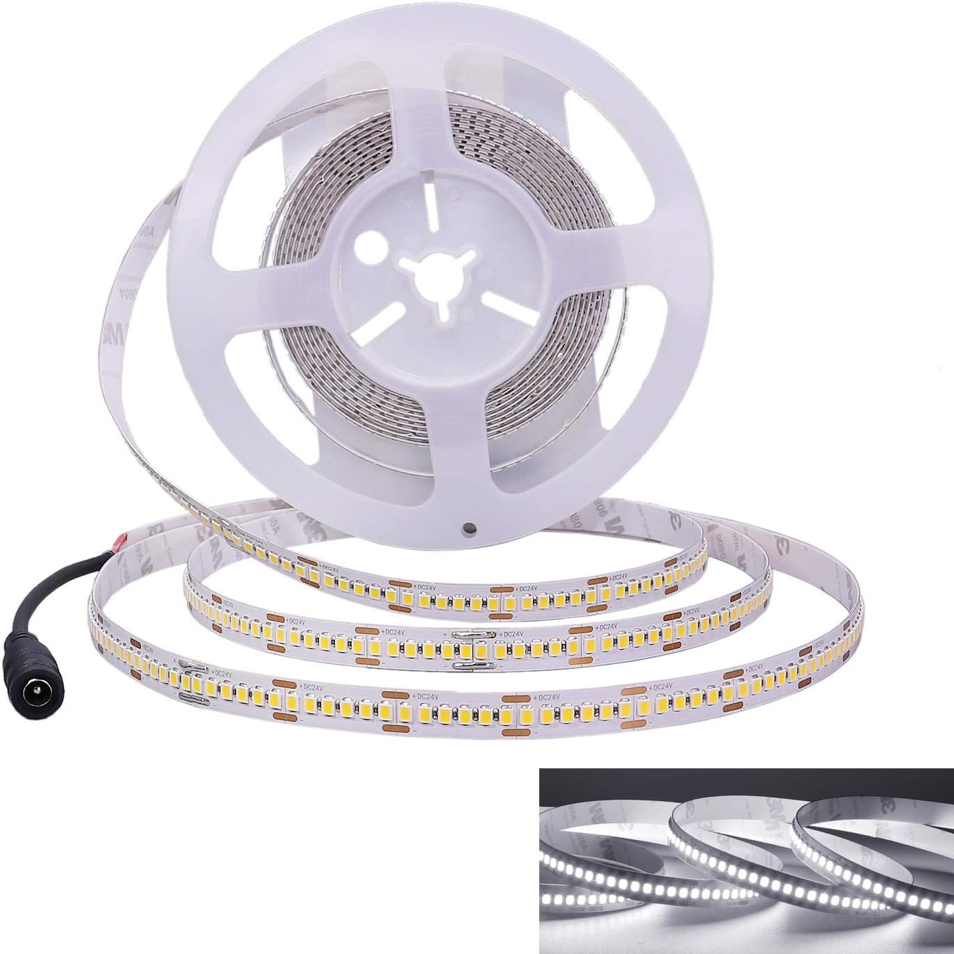 JOYLIT 24V LED Strip Lights 5M 6000K Cool White Indoor 14000LM Ultra Bright
