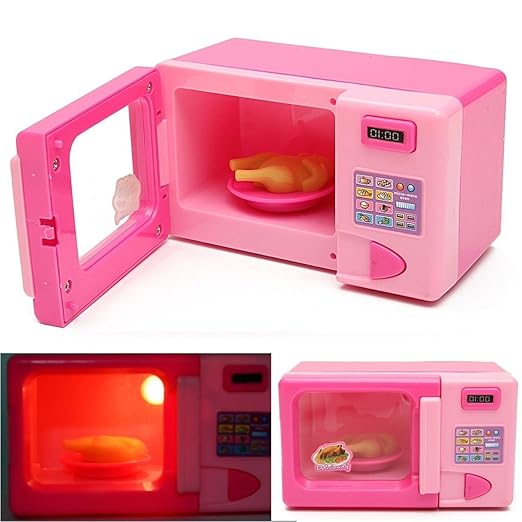 Xeno-plástico rosa microondas horno niños niñas hogar rol ...
