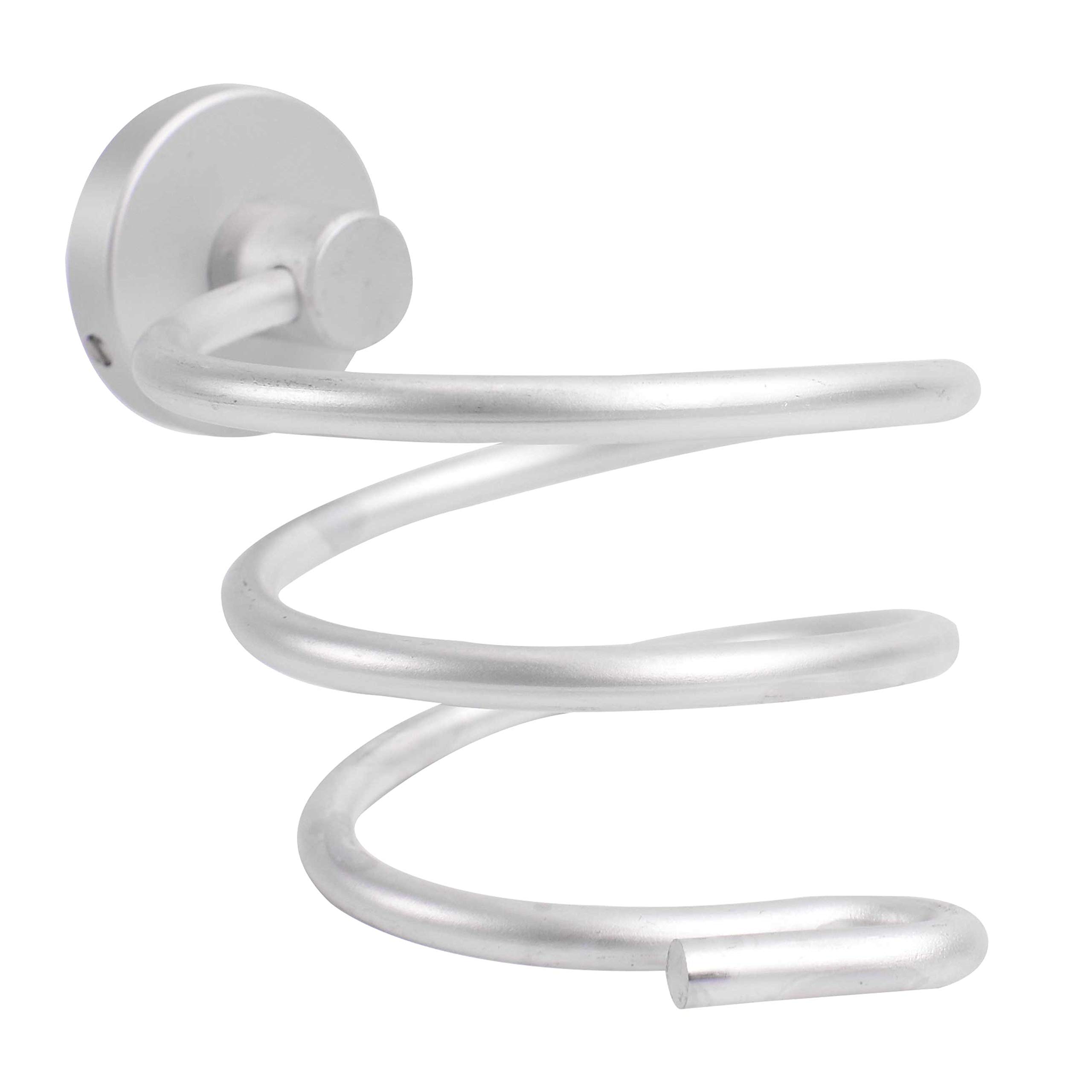 Wall Mounted Hair Dryer Holder - Silver-Tone - by Trixes