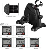 himaly Mini Exercise Bike Pedal Exerciser with LCD & Adjustable Resistance view 3