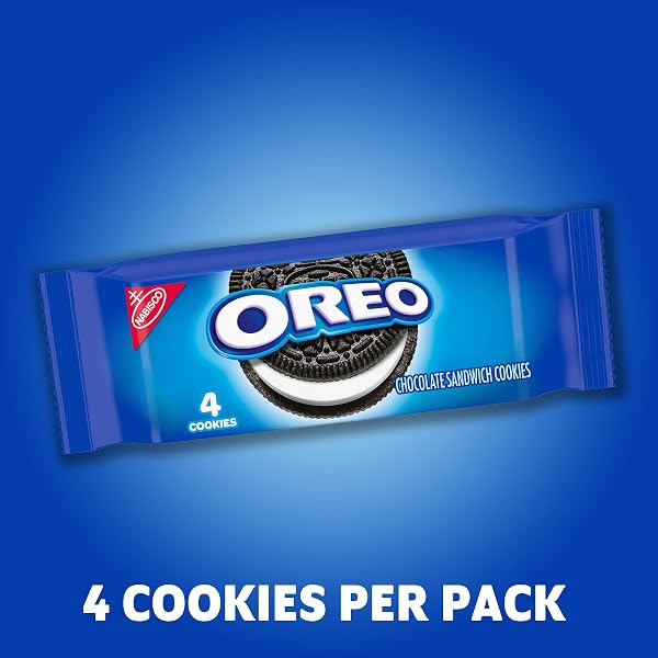 OREO CHOCOLATE SANDWICH COOKIES, 10 SNACK PACKS (4 COOKIES PER PACK)