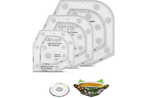 YUBIRD Bowl Cozy Template 3 Sizes, Bowl Cozy Pattern Template Cutting Ruler Set,Sewing Pattern and 40 Cool Pins, User Manual Included