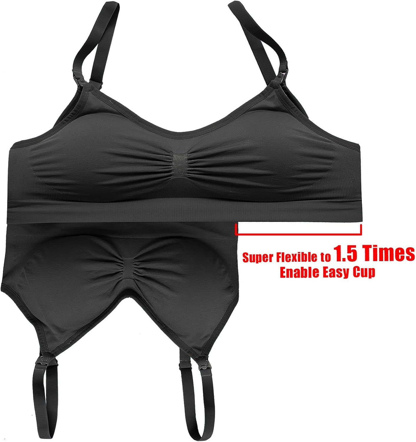 HOFISH 3 Pack Seamless Clip Down Deep V Neck Push Up Nursing Bra Maternity Bras 3PACK Inlcuding Extenders & Clips at  Women’s Clothing store