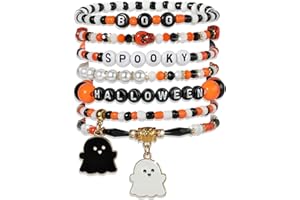 ecozran Friendship Bracelets - Beaded Bracelets Set for Teen Women, Stretchable Preppy Bracelets, Stackable & Colorful Bracelets - Ideal Gifts, 4th of July, Halloween, Christmas