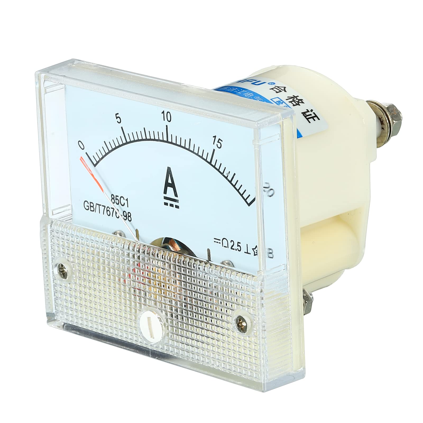 YOKIVE Analog Panel Ammeter, 85C1 Ampere Meter Current Tester, Great for Office, Art, Home, Daily Use (DC 0-20A)