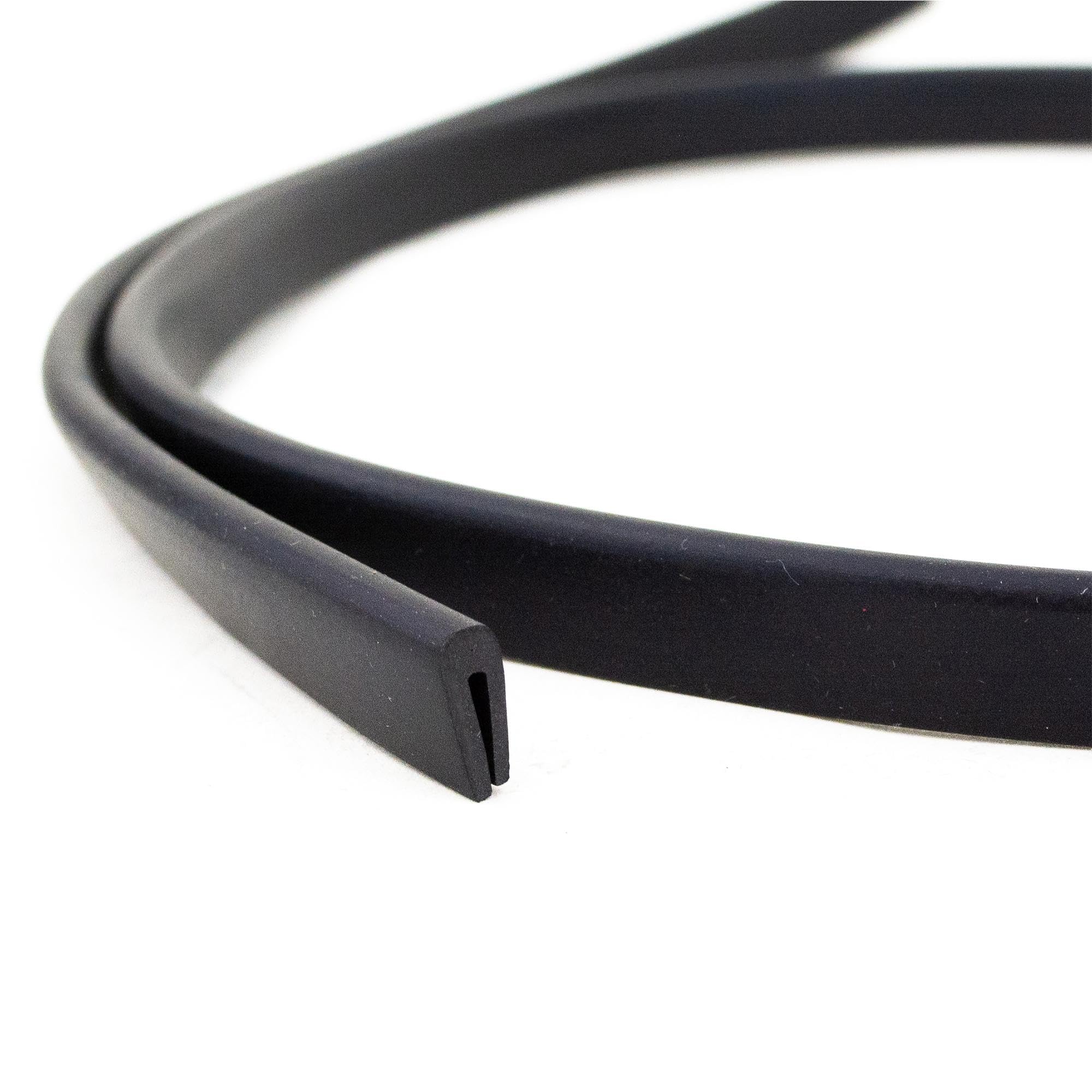 Eutras Profile FP3001 Edge Protection Rubber Seal – Split Measure 1.5 mm Black, Black, 3 m