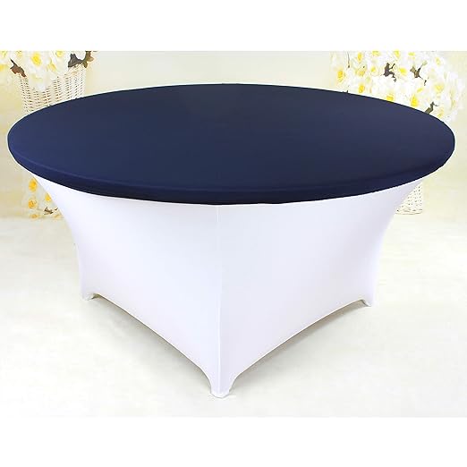 banquetbar 5ft 6ft Spandex Lycra Stretch Round Square Rectangle Table Toppers Table