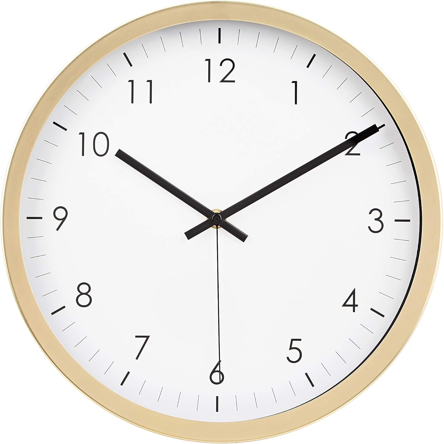 Amazon Basics 30.5 Traditional Wall Clock, Nickel BigaMart