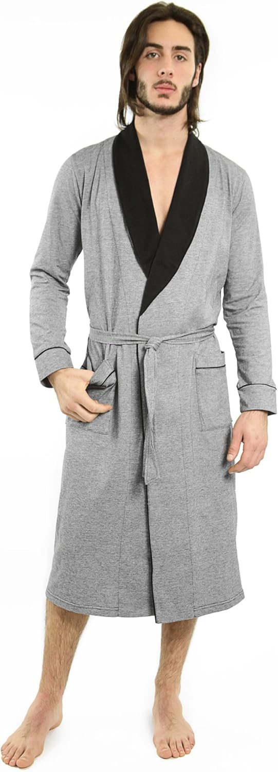 men's lightweight robe with pockets