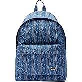 Lacoste Unisex Denim Monogram Backpack, Mono Jacquard Denim, One Size
