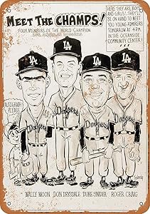 NOT Los Angeles Dodgers Tin Signs Metal Poster Warning Sign Decor for Garage Home Garden Retro Tin Sign Wall Birthday Party Bar Cafe Kitchen