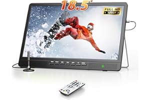 NORTHING 18.5" Portable TV for Indoor Outdoor, 12 Volt Small TV with Antenna for Camping, Kitchen, RV, Boat, Truck, Home, Bedroom, HD 1080P Mini TV Support USB/HDMI/AV Input