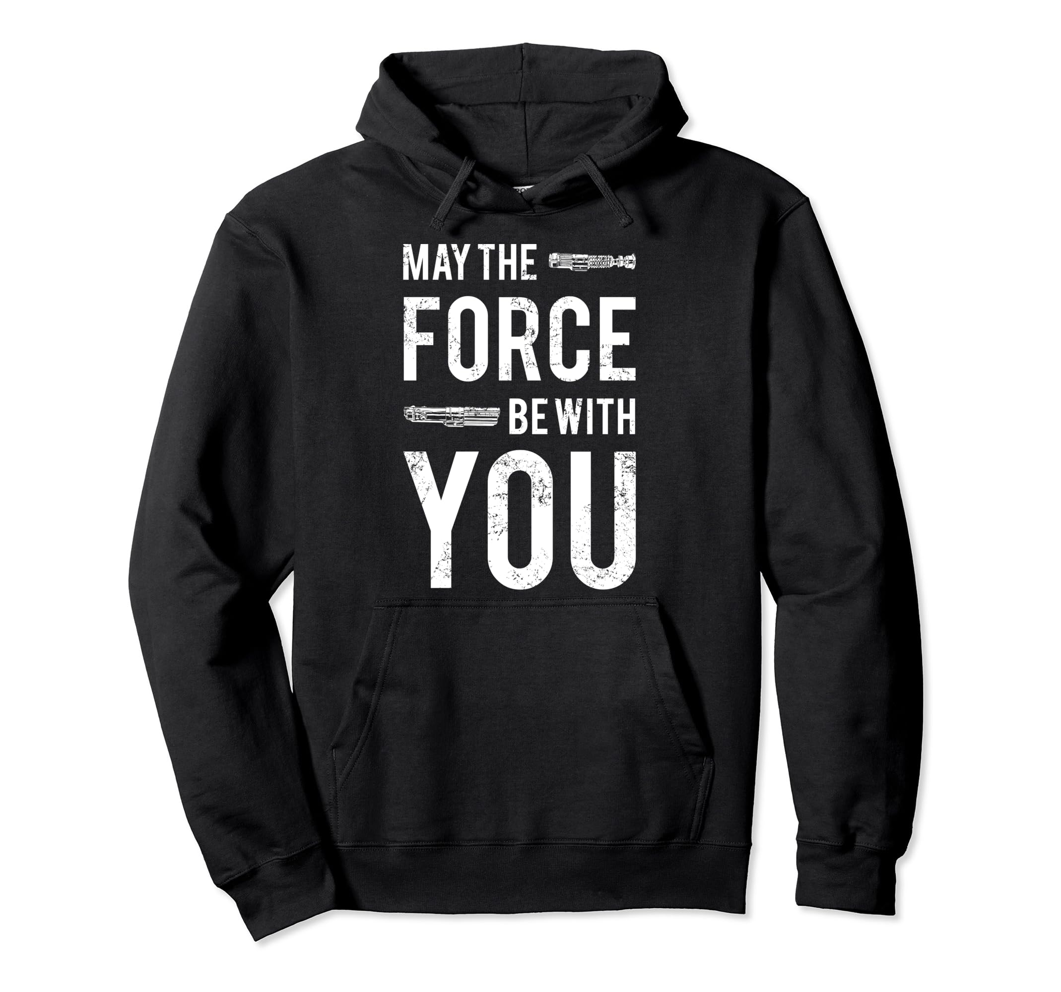 Star Wars Classic May The Force Be With You Lightsaber Logo Pullover Hoodie