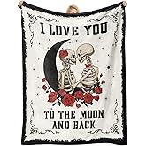 Valentines Day Gifts for Him Her, Wedding Anniversary Blanket for Women Men, Birthday Gifts for Boyfriend Girlfriend, I Love You Gift, Engagement, Valentines Gift for Wife Husband Couple, 60"X50"