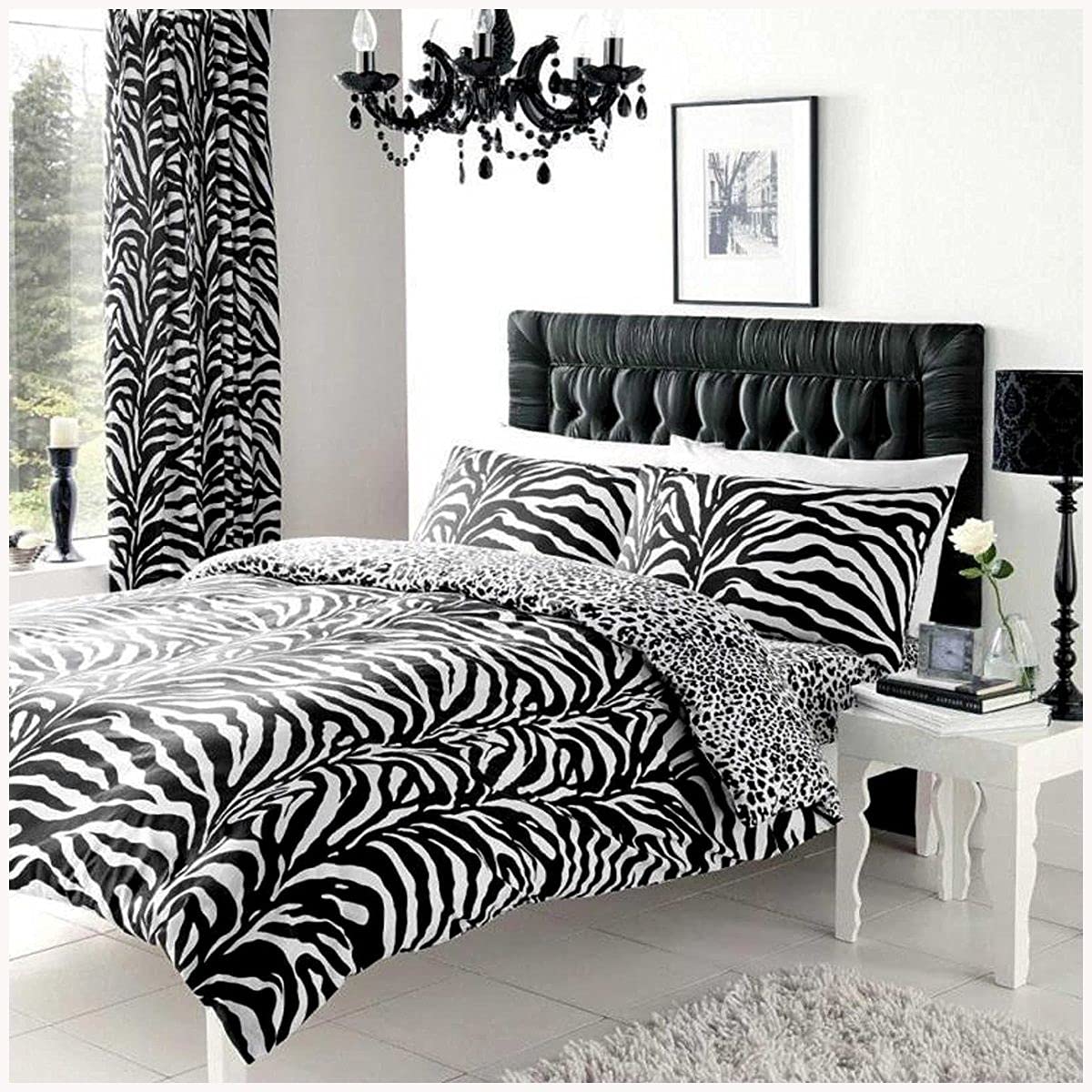 GC GAVENO CAVAILIA Reversible Duvet Cover, Polycotton, White/Black, Single