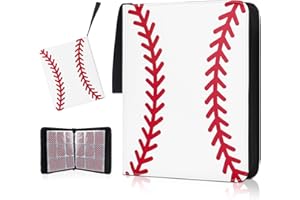 Baseball Card Binder 900 Pockets, Othran Trading Card Binder 9 Pockets Card Binder Compatible with Pokemon Card Holder Binder with Removable Sleeves and Zipper for Card Collection White