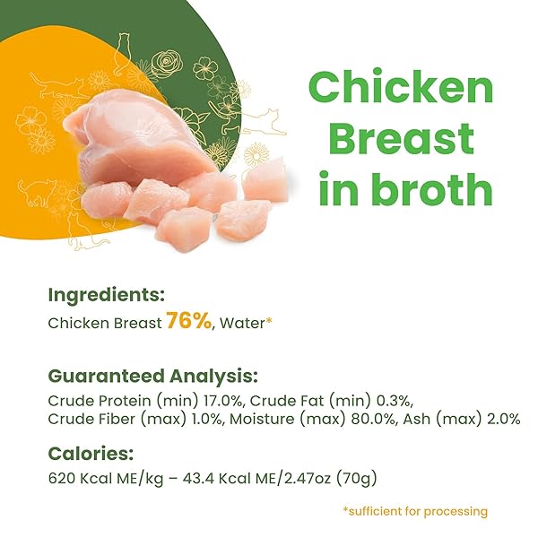 ALMO NATURE HQS NATURAL WET CAT FOOD CHICKEN BREAST IN BROTH 2.47 OZ (PACK OF 24)
