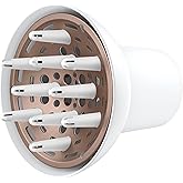 Conair Double Ceramic Universal Diffuser Attachment for Hair Dryer, Volumizing Universal Blow Dryer Diffuser for Frizz-Free Curls, Fits Dryers with Nozzles from 1.75" to 2.1", White