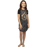 Harry Potter Girls' Foil Print Hogwarts Houses Short Sleeve Raglan Nightgown - All 4 Houses Available