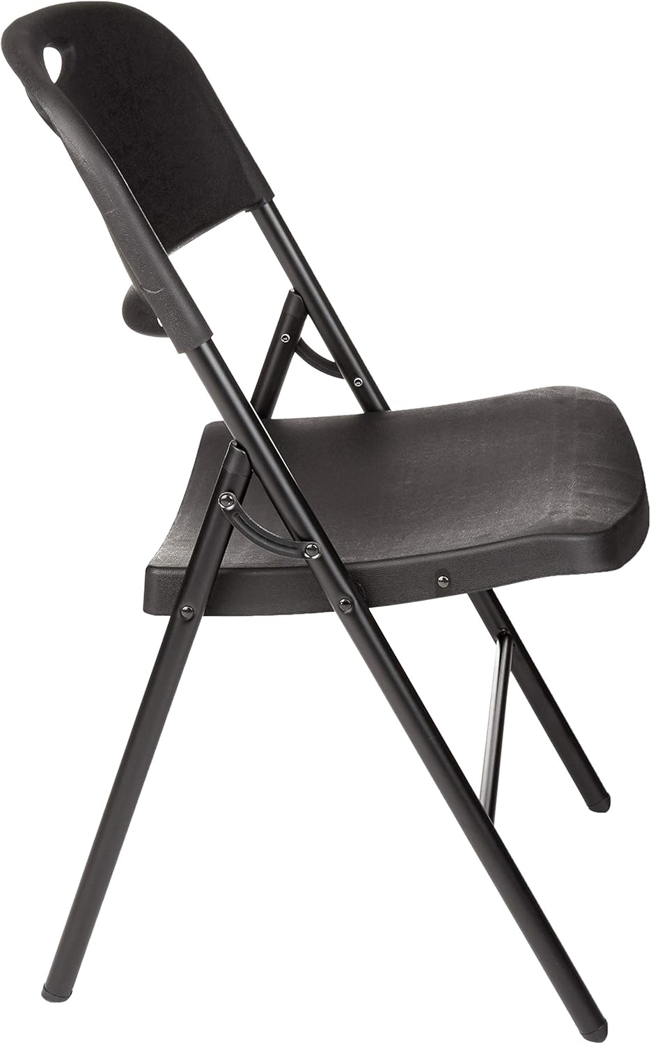Basics Folding Plastic Chair, 350-Pound Capacity, Black, 6-Pack: Furniture & Decor