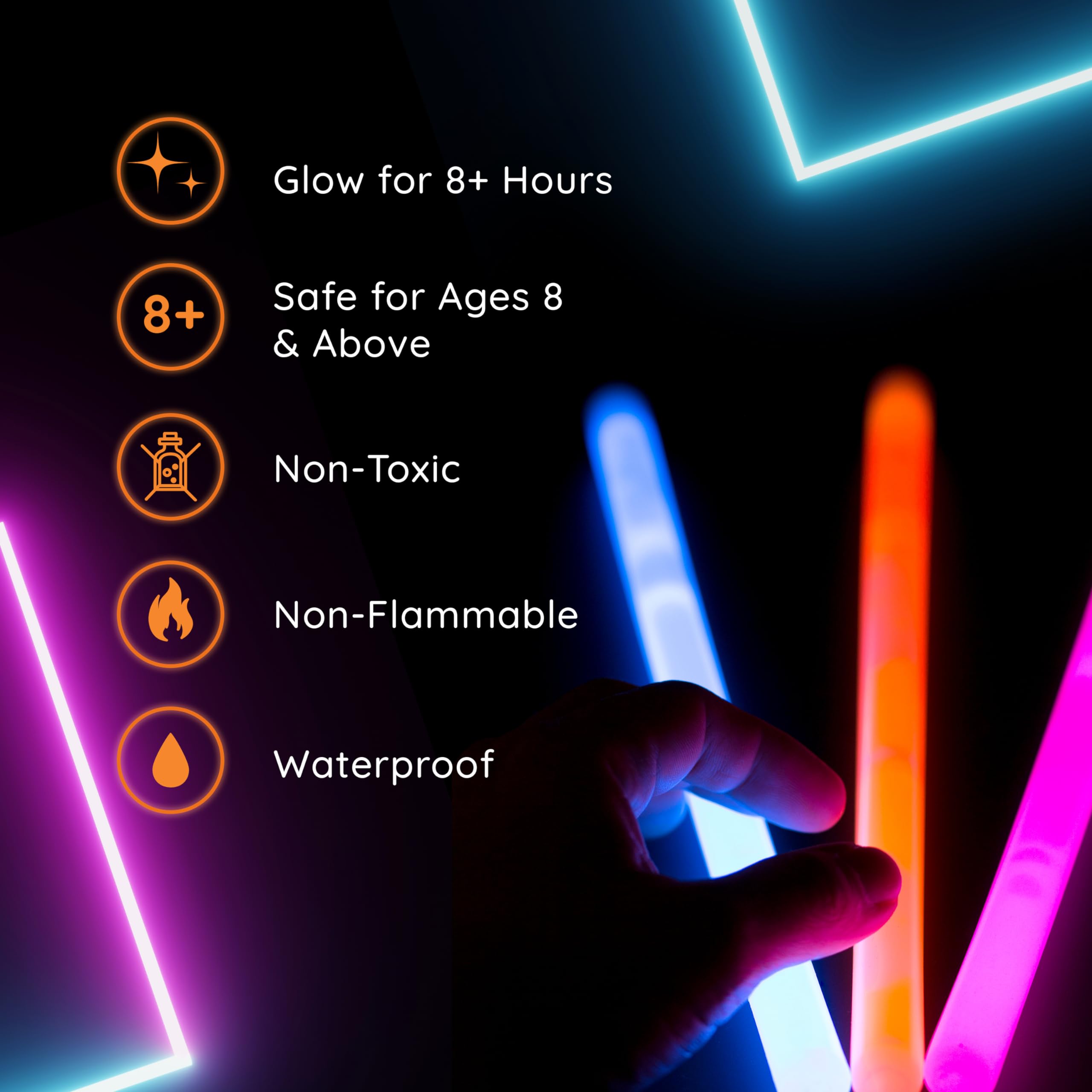 Glow Fever Glow Sticks Bulk Party Pack - 10
