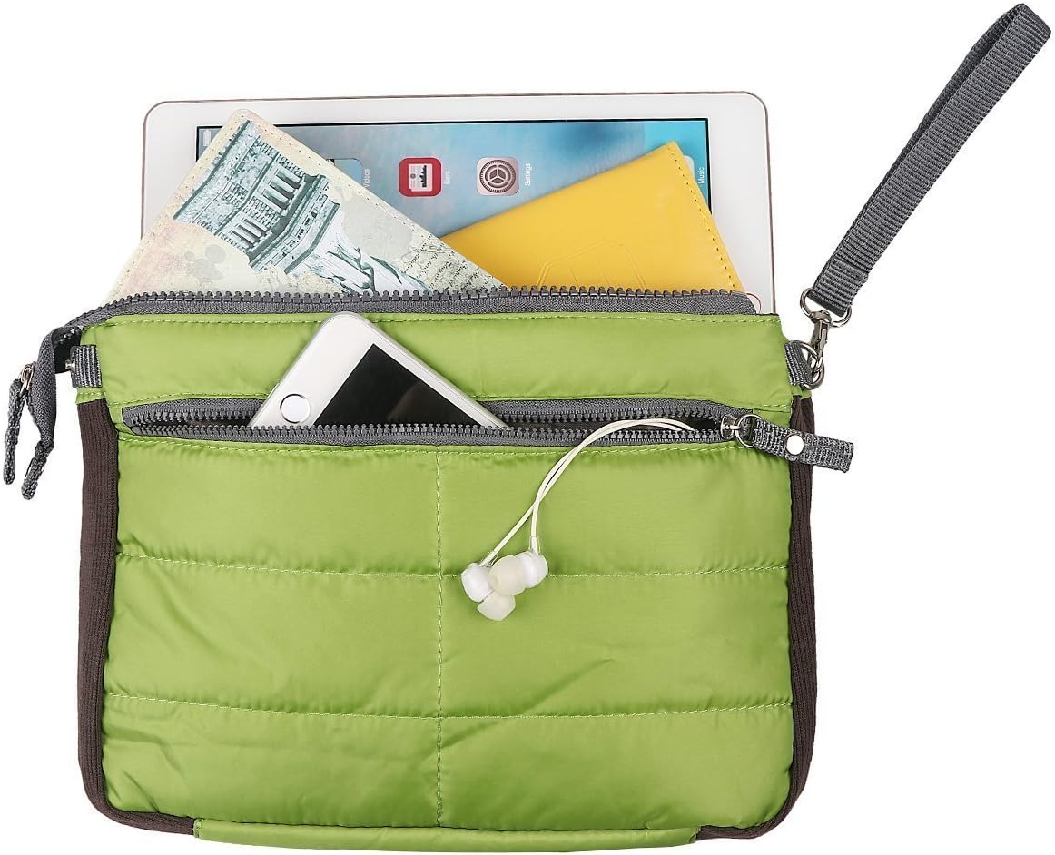 ZIZLY Gadget Pouch Multi-Functional Storage Organizer Bag Zip & Cushion Protection for I Pad Tablet iPhones Electronics Accessories, I Pad/Tablet Pouch 13 Pocket