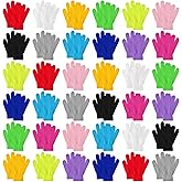 36 Pairs Kid's Winter Warm Magic Gloves Bulk Colorful Children Stretchy Full Finger Knitted Gloves Boys Girls Mittens Gloves