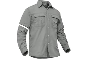 TACVASEN Mens Short Sleeve Shirts Button Up Long Sleeve Tactical Work Shirts for Men Summer Shirts Breathable