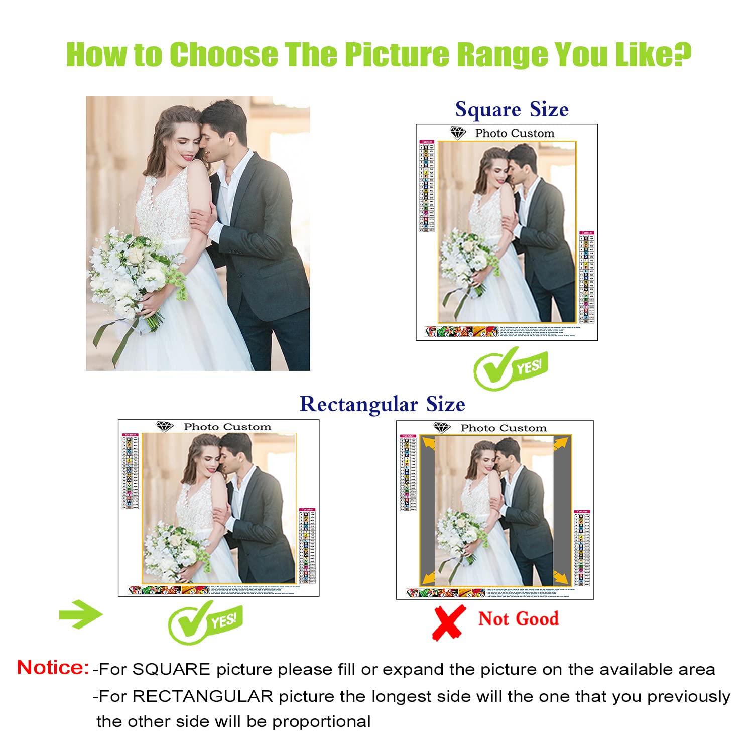 5D Custom Diamond Art Painting, DIY Personalized Diamond Art Photo Custom Your Own Picture, Painting by Diamond Pictures Kits, Paint by Numbers for Adults