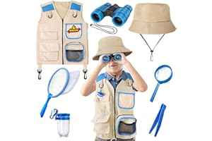 YOPINSAND Kids Explorer Kit & Bug Catcher Kit, Kids Camping Gear for Kids, Outdoor Exploration Set with Vest & Hat, Ideal Outdoor Camping Adventure Toys for Boys Girls 3-12