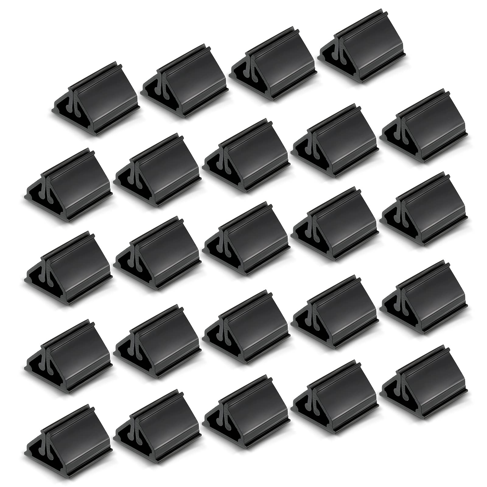 Photo 1 of Maitys 24 Pcs Plastic Game Piece Card Stands Holder Plastic Board Pieces Markers (Black)