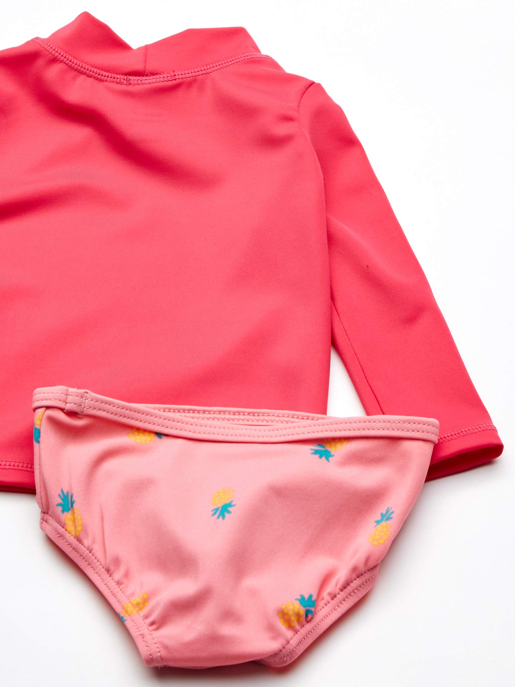 Amazon Essentials Baby Girls' UPF 50+ 2Piece LongSleeve Rash Guard